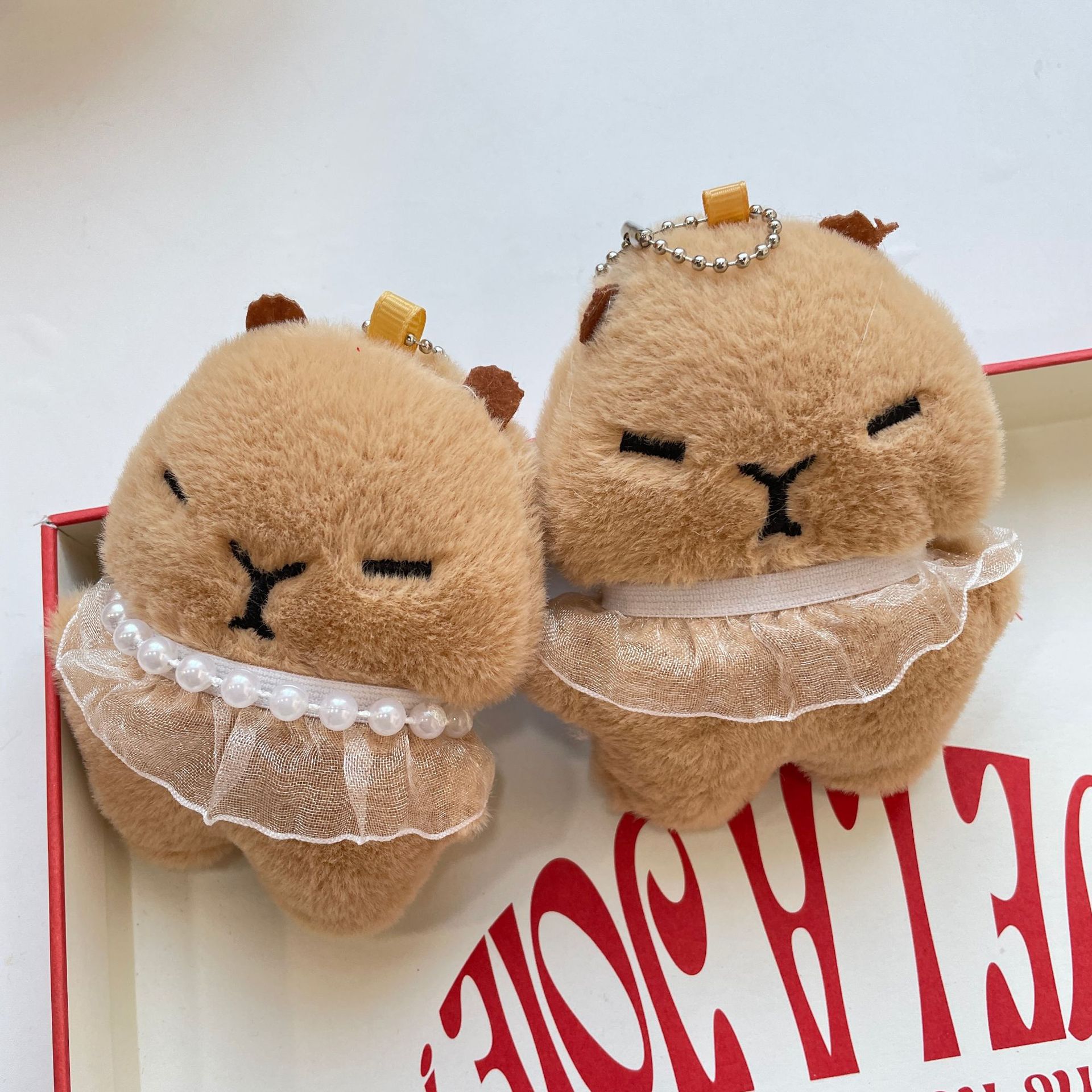 Cartoon Cute Plush Capybara Keychain Ornament Decorative Gift GJ206