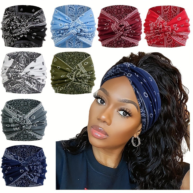 Amazon Cashew Printed Hair Band Sport Running Bohemian Face Wash Makeup Hair Crossed Wide-brimmed Headband for Women Amazon Cashew Printed Hair Band Sport Running Bohemian Face Wash Makeup Hair Crossed Wide-brimmed Headband for Women