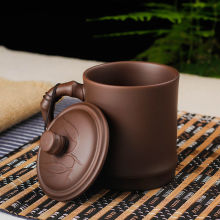 宜兴紫砂盖杯单个过滤泡茶主人杯陶瓷家用带盖喝茶杯办公室男杯子