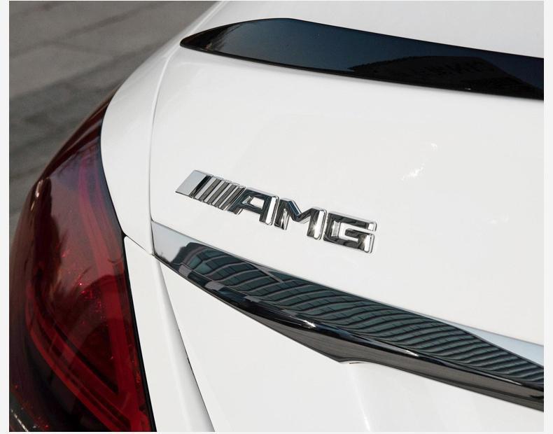 Mercedes-Benz C-Class: C200L, C180L, C260L – upgrade to C43 AMG with side fender emblems, rear emblems, and trunk emblems