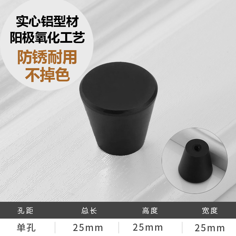 Ручка мебельная Yichi Nordic большая одноотверстная черная