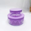 Purple geometric storage box