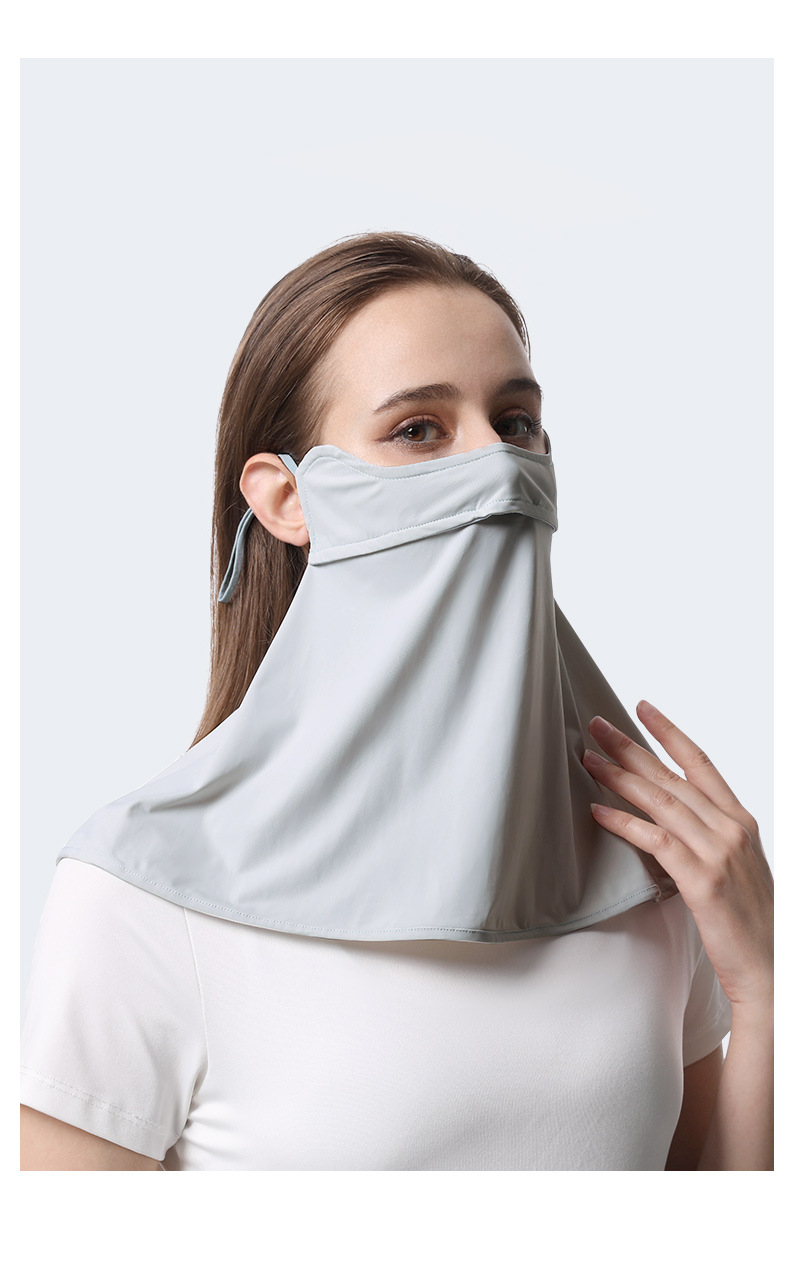 Protezione solare per guida estiva, ciclismo, foulard per protezione dai raggi UV, prevenzione della polvere, maschera traspirante in seta ghiacciata_voghion.com