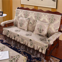 实木沙发垫带靠背连体中式红木沙发坐垫老式木质椅垫加厚海绵坐垫