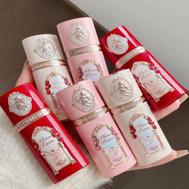 Набор косметики FlowerKnows Strawberry Cupid — бальзам для губ, румяна, тени, парфюм в подарочной коробке
