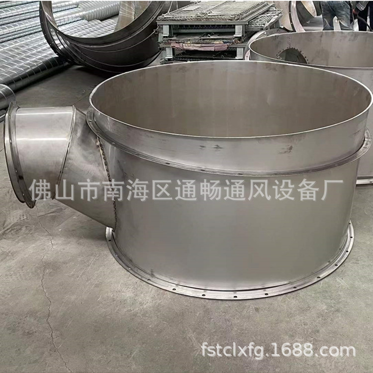 船舶新风正三通45度 不锈钢螺旋风管除尘通风白铁螺旋通风管1300