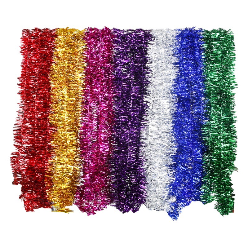 Ventas directas al por mayor de la fábrica 2M rayas de lana de cifrado decoraciones de Navidad rayas de color cinta Garland Kindergarten actividad diseño