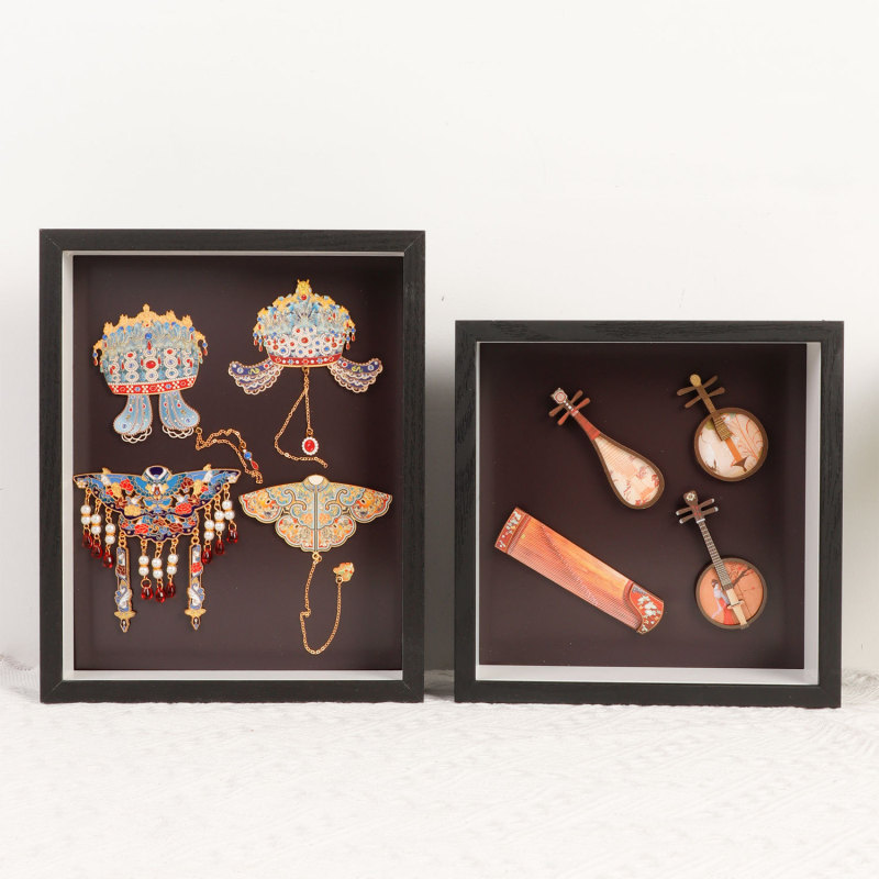 Hollow Three-Dimensional Wooden Photo Frame Display Stand Magnetic Refrigerator Magnet Display Frame Museum Cultural and Creative Collection Picture Frame Empty Frame Hollow Three-Dimensional Wooden Photo Frame Display Stand Magnetic Refrigerator Magnet Display Frame Museum Cultural and Creative Collection Picture Frame Empty Frame