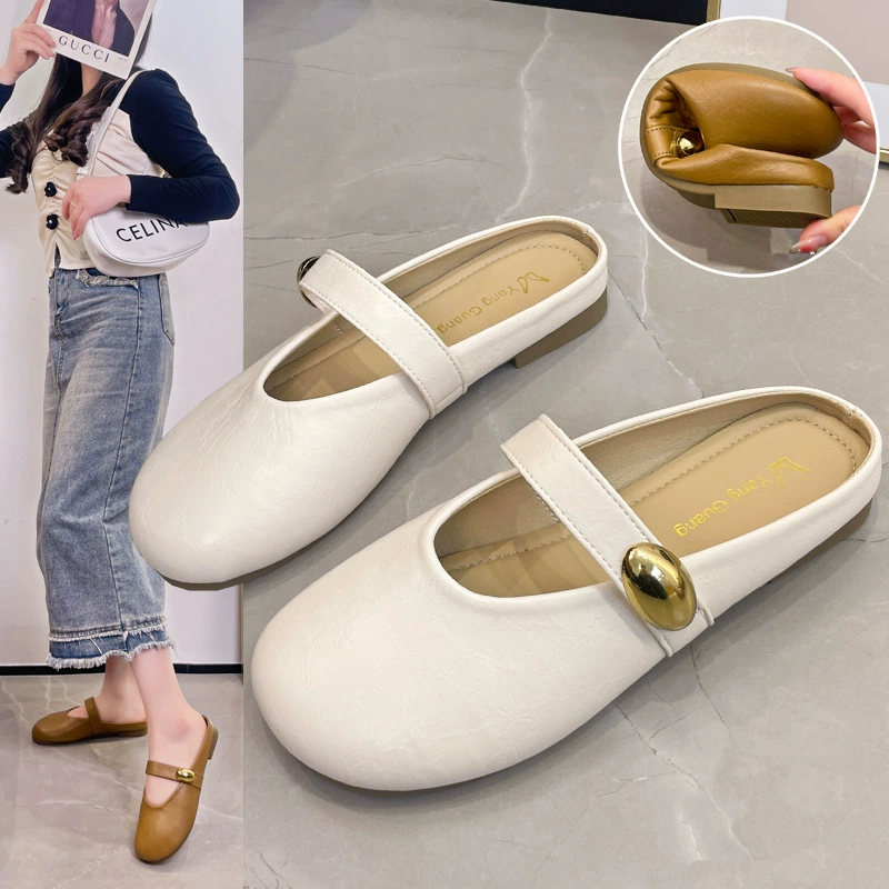 Женские повседневные универсальные туфли-полусапожки с закрытым носком и мягкой подошвой в стиле феи, новинка осени 2025, весна