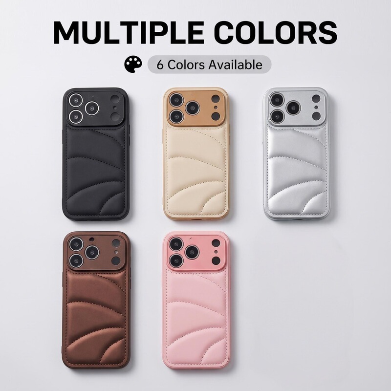 Suitable for Apple 17Promax down Jacket-Style Phone Case on the Back, Soft and Fluffy Iphone16 Anti-Fall Protective Shell Suitable for Apple 17Promax down Jacket-Style Phone Case on the Back, Soft and Fluffy Iphone16 Anti-Fall Protective Shell
