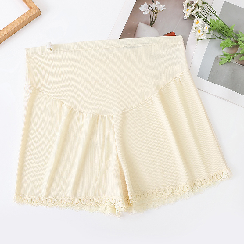 Pantalones de embarazo de verano ultra delgados leggings de hielo sueltos pantalones cortos de verano ajustables