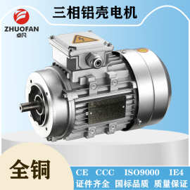 【卓凡电机】厂家三相铝壳电机异步IE4能效新国标二级效率电动机