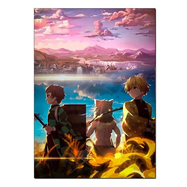鬼滅の刃アニメポスター卸売外国貿易アマゾンTIKTOK速達Lazadaキャンバス絵画コア|undefined