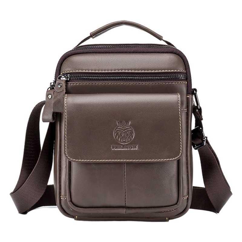 Shileton primera capa de piel de vaca de los hombres bolso de hombro 2022 nuevo transfronterizo europeo y americano de los hombres de cuero pequeño bolso de los hombres