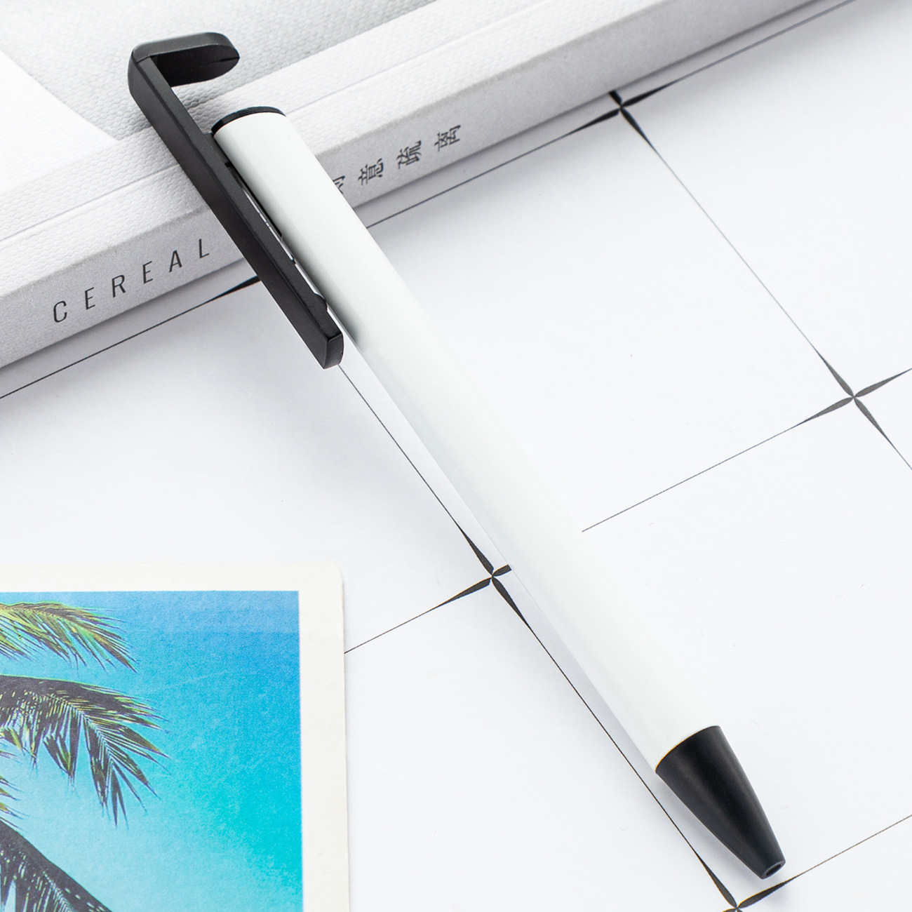 Diseño DIY caliente sublimación lápiz en blanco de transferencia de calor lápiz de bola imprimible logotipo comercial lápiz de bola al por mayor