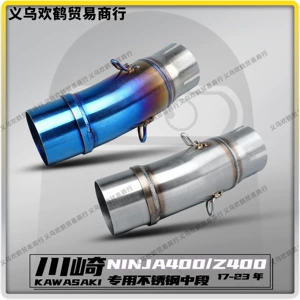 Kawasaki Ninja 400/Z400 17-23 motosiklet üçün 51mm paslanmayan polad qaz borusu