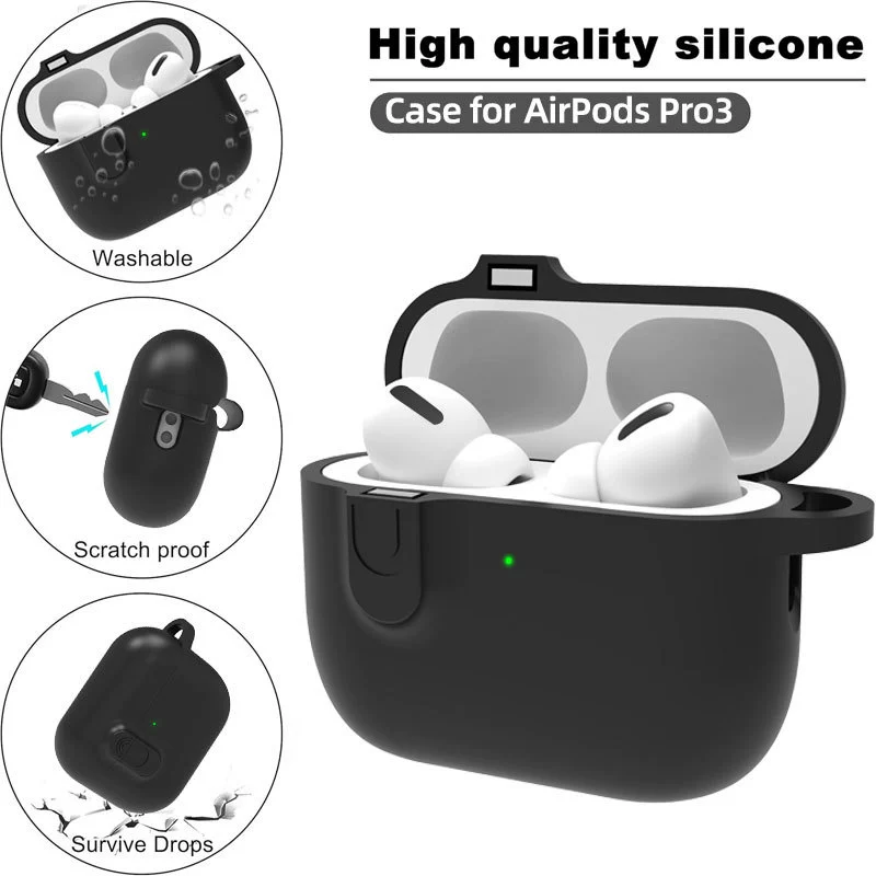 Apple, compatible silicone headphones, magnetic protective case