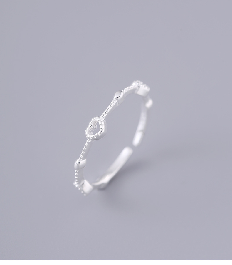 Sterlingsilber Ring Mit Offenem Herz Für Damen Personalisiert_voghion.com