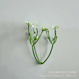 仿真花塑料水草配件10CM三叉满天星花仿真花花环水草把束装饰小花