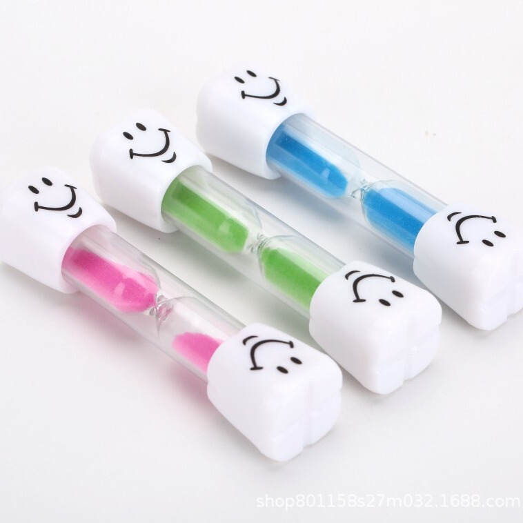 3-Minute Smiley Face Ornaments, High-End Timer, Hourglass, Anti-Fall Creative Timer, Plastic Brushing Teeth Hourglass