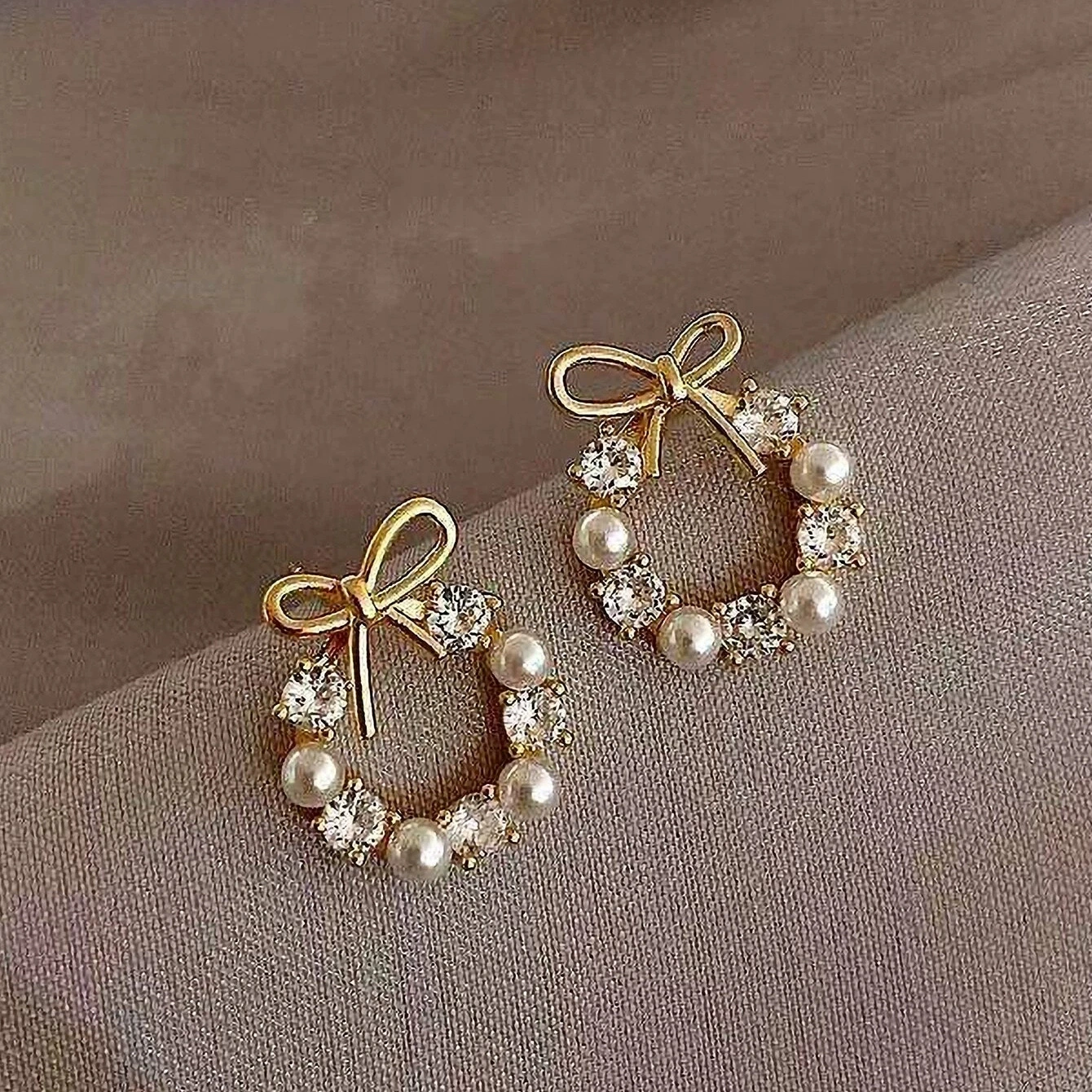Серебряная игла с бантом, серьги, бусины из жемчуга, образец серебра 925, интернет-знаменитость