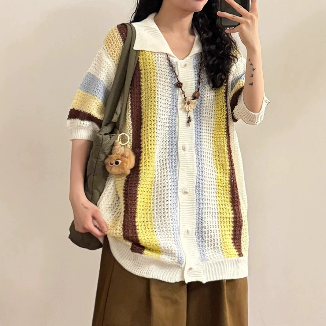 Новая модная японская футболка в стиле Харадзюку с цветными блоками в несколько полосок, модная простая футболка, Прямая поставка