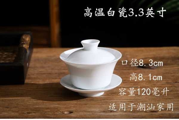 High white porcelain 3.3-inch angle