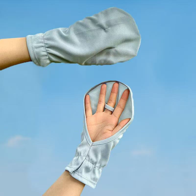 Guantes de protección solar para automóviles eléctricos de ciclismo con seda de hielo transpirable anti-UV conducir al aire libre protección solar delgada image 10