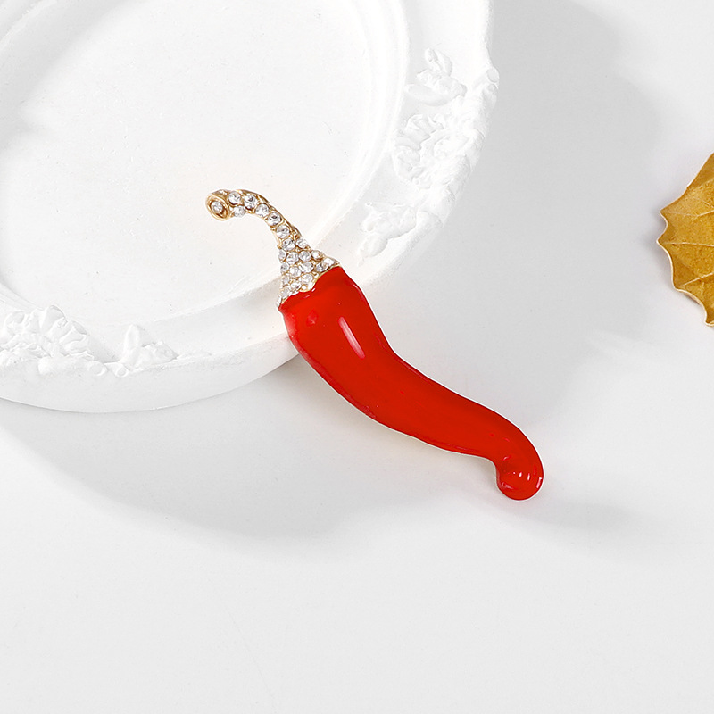 Simple Style Classic Style Pin Chili Zinc Alloy Enamel Unisex Brooches display picture 6