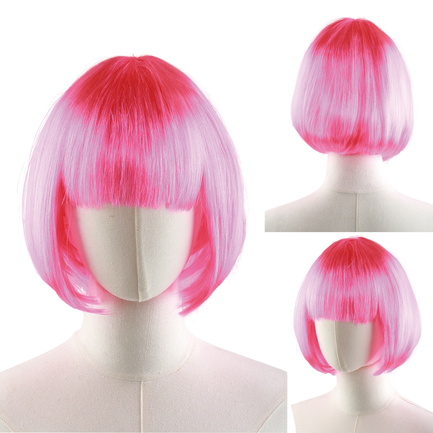 Bar show cosplay pelucas mujeres cabello corto colorido pelo Bobo Halloween anime Bobo al por mayor en stock
