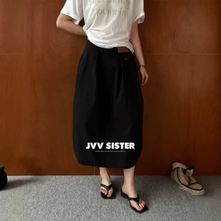 JVV广州十三行2026春夏新款简约工装风裙子显瘦百搭半身裙女00853