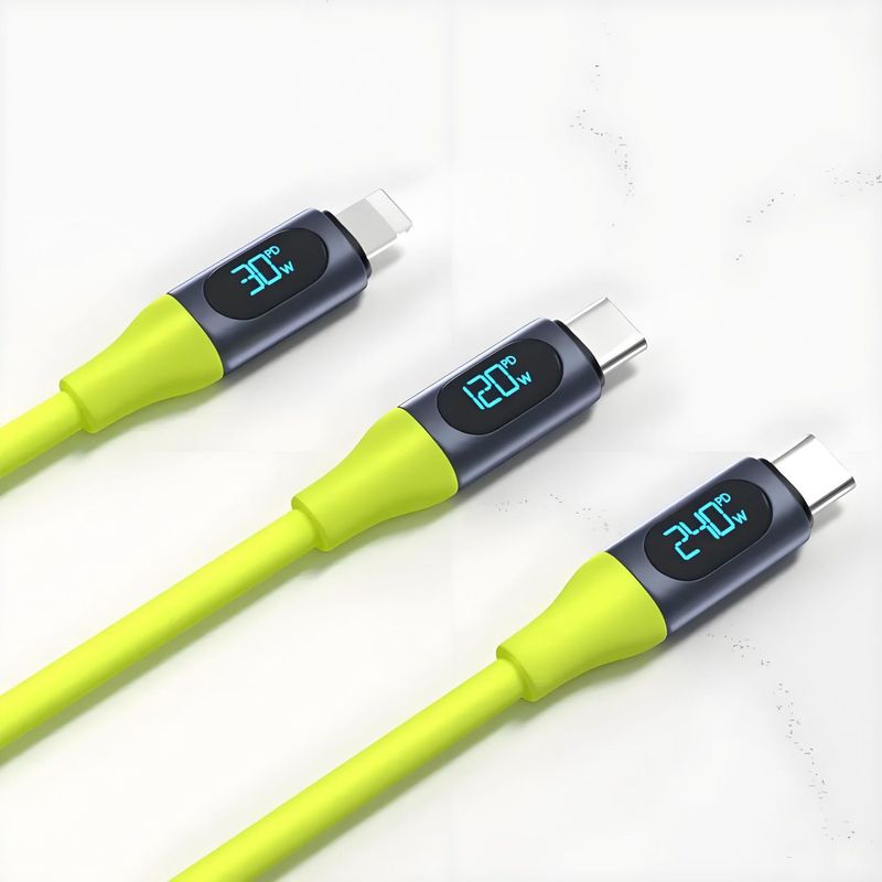 デジタルディスプレイ 240 ワット超高速充電携帯電話データケーブル typec Apple 15/16 Xiaomi Huawei 液体シリコーンに適しています|undefined