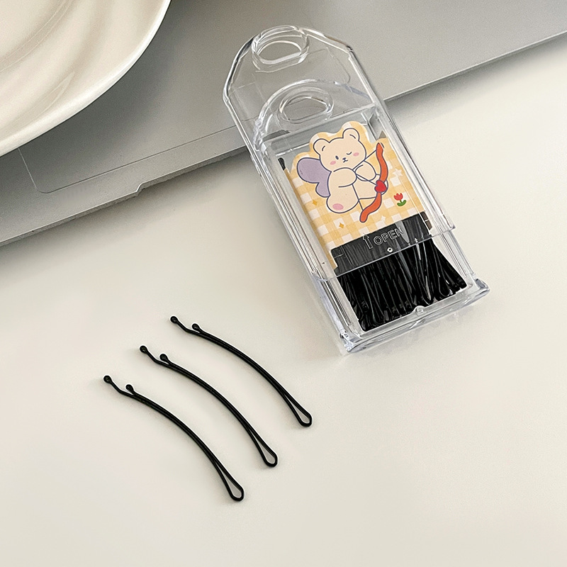 Clip negro de una palabra, clip para el cabello roto, clip lateral, tarjeta lateral, niño, adulto, niño, cabello, clip invisible, flequillo, horquilla
