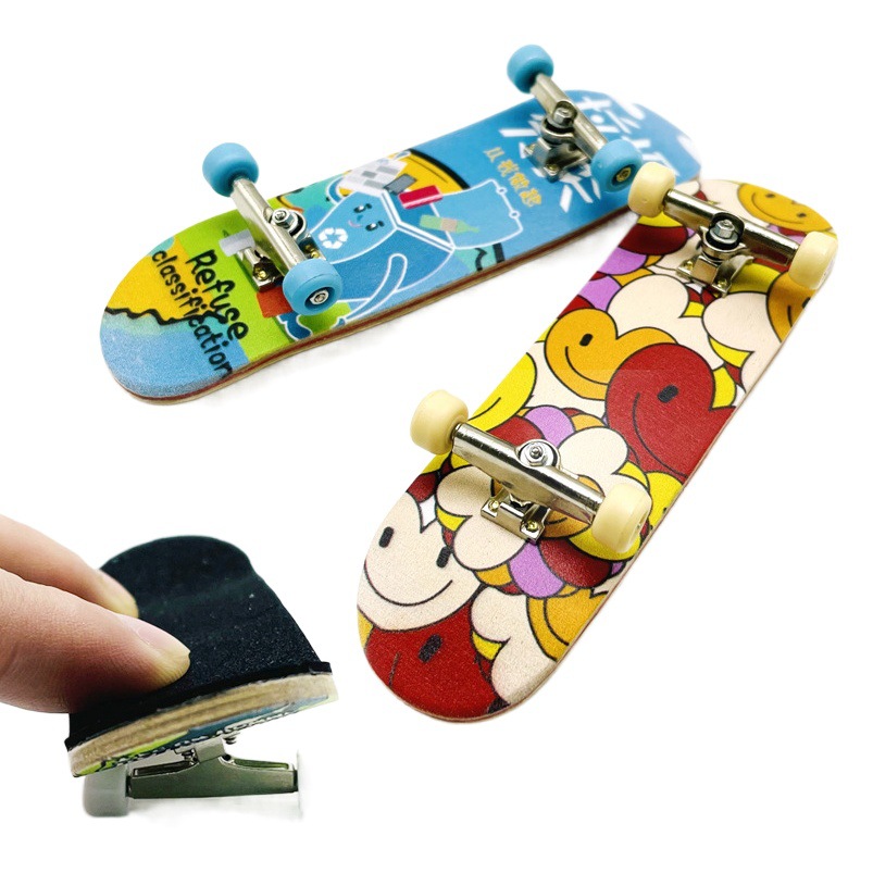 Patineta de dedo Arce doble balancín creativo Mini punta de dedo Patineta profesional rodamiento rueda palma al por mayor universal