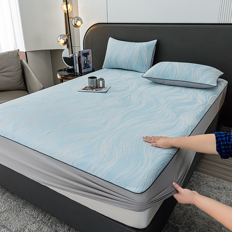 Sombrilla de cama de seda de hielo de verano pieza individual 2025 nueva cubierta protectora de colchón con todo incluido