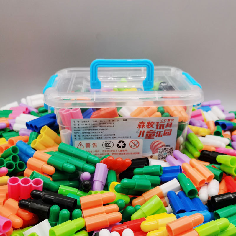 Multi-Head Bullet Building Block Toys Kindergarten Splicing Assembly Toys Manufacturer Direct Sales Toddler Building Block Toys