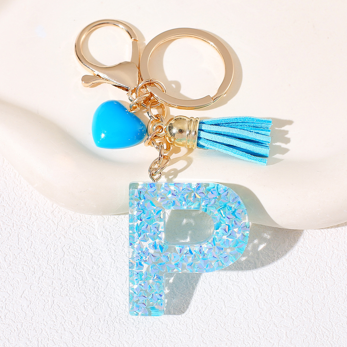 Nuevos productos azules de amor con frascos de letras lindos enclavadores decoraciones europeas y americanas populares llaveros damas