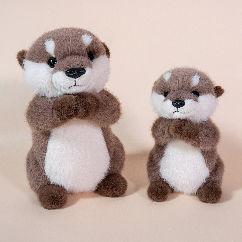 Authentic Hugging Otter Plush Toy Magnetic Wishing Otter Doll Zoo Toy Gift Wholesale for Foreign Trade Authentic Hugging Otter Plush Toy Magnetic Wishing Otter Doll Zoo Toy Gift Wholesale for Foreign Trade