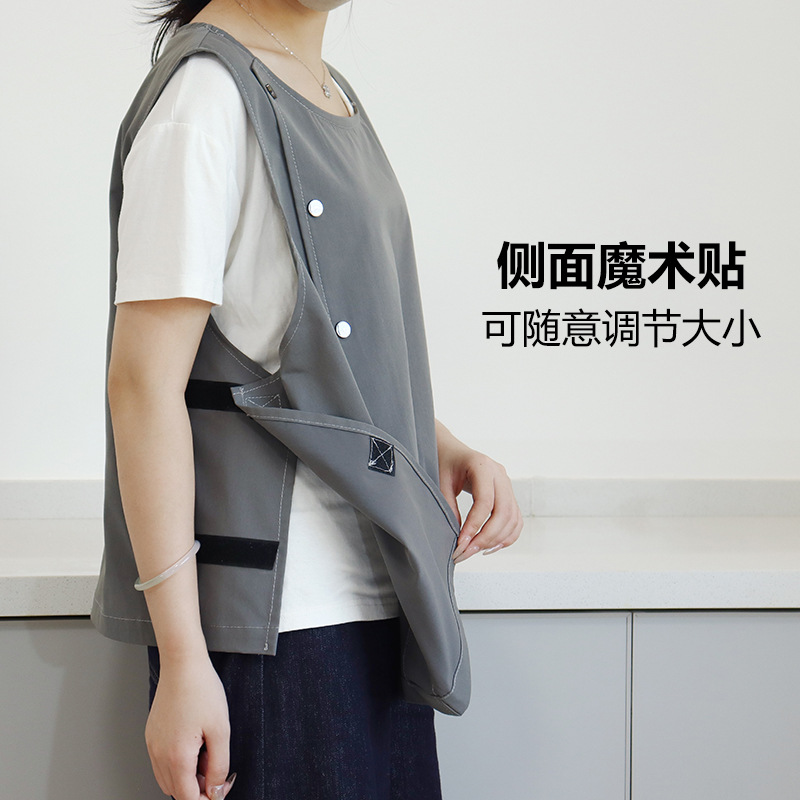 Amazon lona delantal chaleco de trabajo abrigo de mujer café leche tienda de té delantal de cocina impresa logo