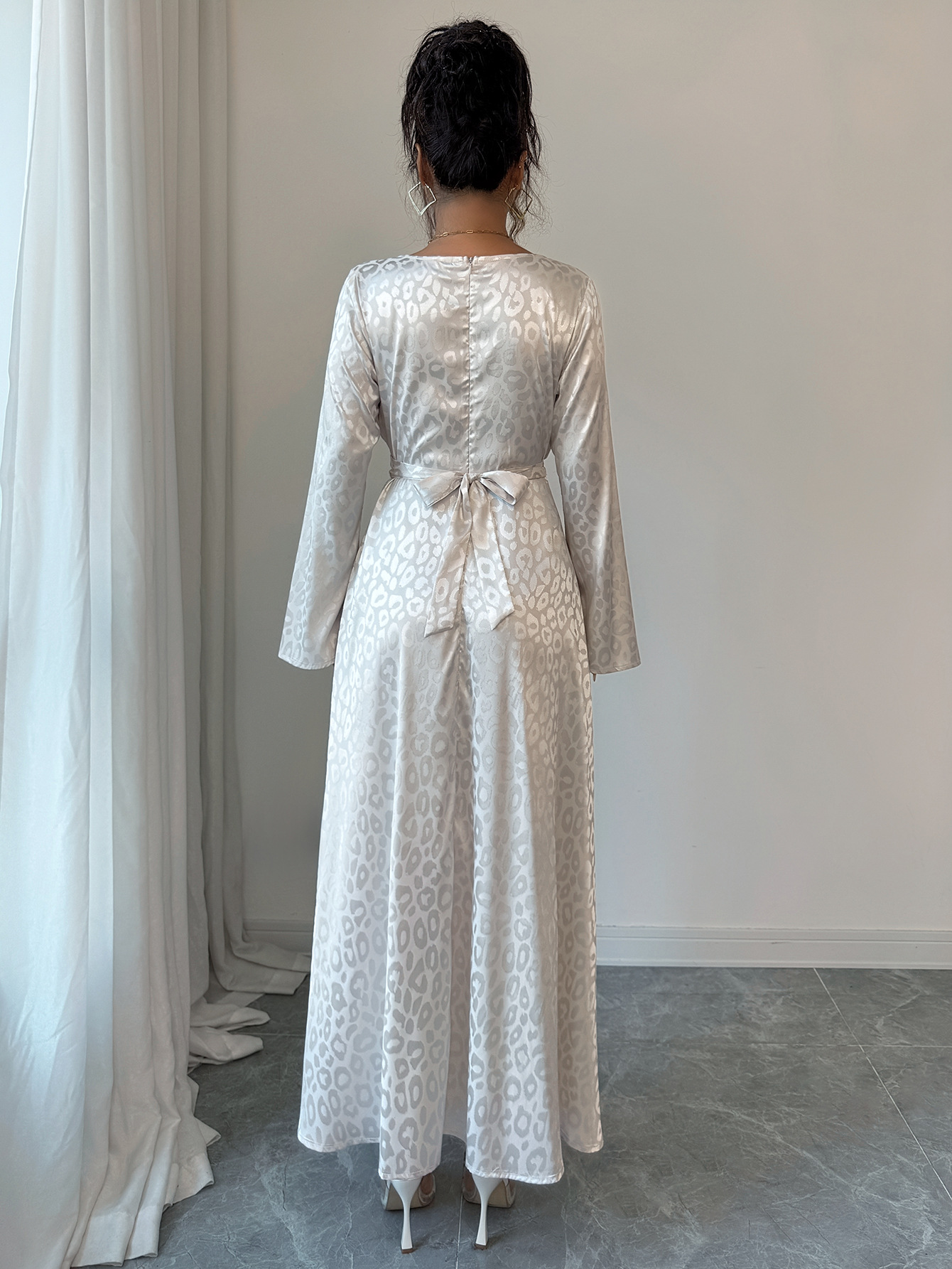 Women's Clothing Elegant High-Waisted Maxi Dress For Women Long-Sleeved European And American Style Autumn/Winter Fashion_ecoleips.com