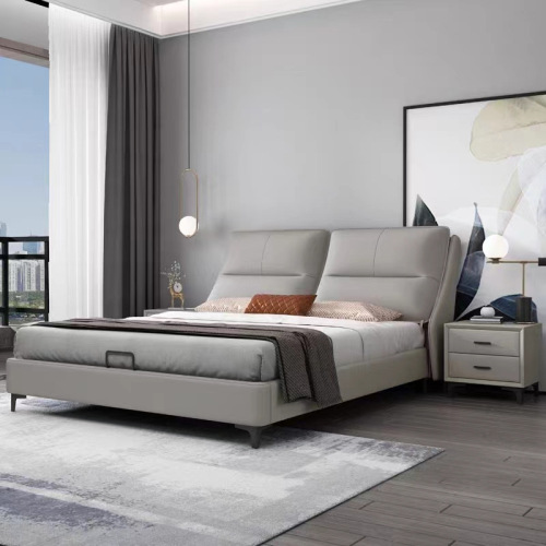 Modern Minimalist Leather Bed Master Bedroom 1.8-meter Double Bed 1.5-meter Small Living Space Storage Bed Household Soft Leather Bed