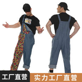 万圣节服装Cos服 马里奥 水电工装扮服装 玛丽表演背带裤扮演