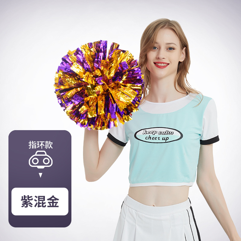 Flor bola de la flor porristas bola de la flor de la mano que sostiene la flor juegos de deportes mano que sostiene apoyos alegría apoyos en stock