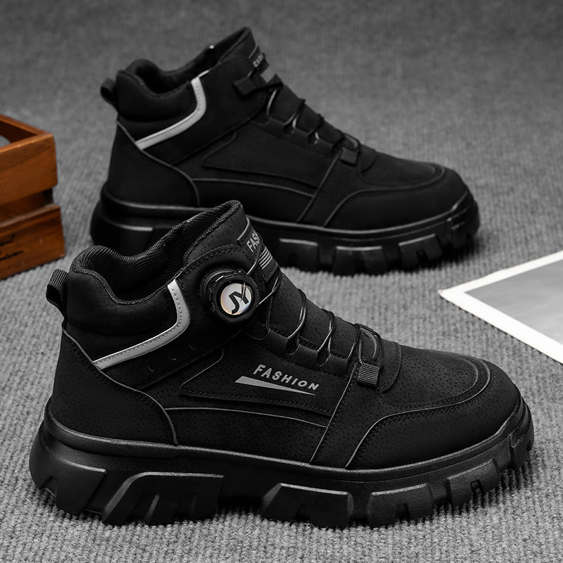BOTAS Martin zapatos masculinos nuevos zapatos de trabajo antideslizantes de suela gruesa en otoño botas cortas botas altas para hombres botas casuales de ruibarbo zapatos de moda para hombres