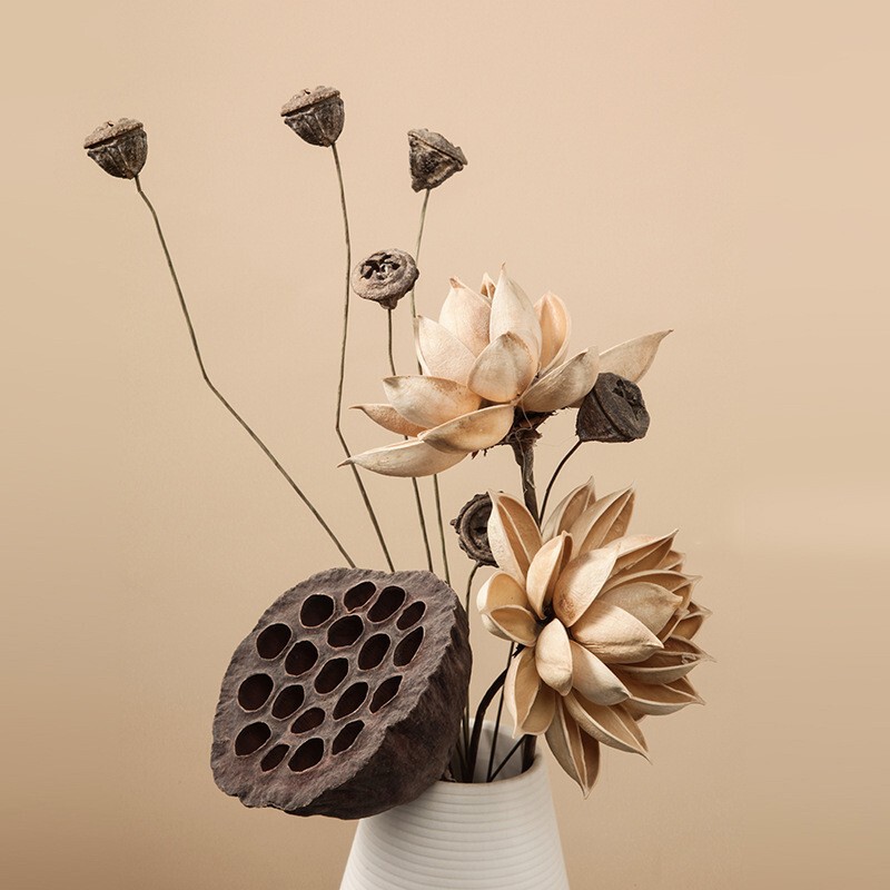 Natural dried flowers air-dried bouquet single wholesale ins Wind Zen dried flowers home decorations pose photography props