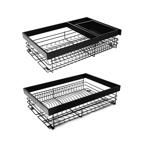 Pull basket kitchen cabinet 304 stainless steel double layer drawer storage cupboard seasoning basket built-in rack dish basket