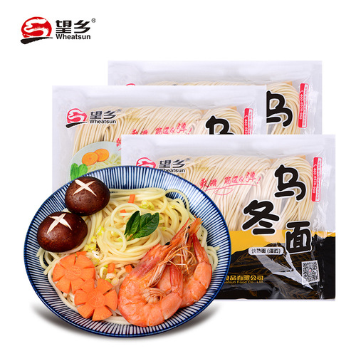 Wangxiang Udon Noodles Fresh Noodles 400g Semi-dry Hanging Noodles Quick-cooking Wet Noodles Hot Pot Noodles Food & Catering Noodles Factory Wholesale