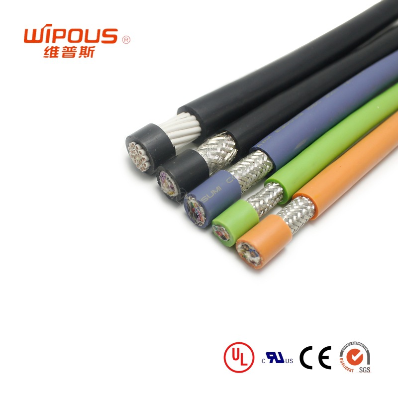 FLEX001-KCP-PUR 中速PUR护套柔性拖链屏蔽控制耐弯折电缆