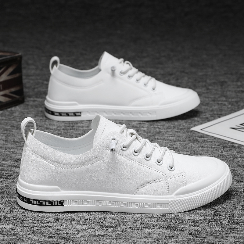 跨境代发2025男鞋夏季男大码百搭男鞋流潮男生中帮板鞋休闲小白鞋