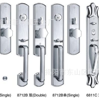 纯304不锈钢大门锁，不锈钢外门锁，304别墅大门锁